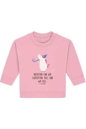Mr. & Mrs. Panda Longpullover Einhorn Party 12. - 18. Monat - Cotton Pink - Geschenk, Einhorn Deko, (1-tlg) rosa 12. - 18. Monat
