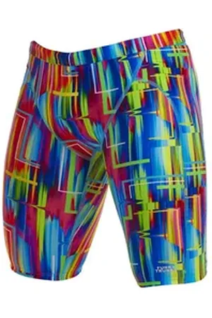 T.U.K. Badehose The Glitch Jammer Schwimmhose chlorresistent bunt 140