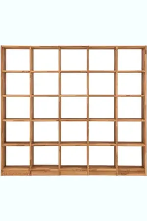 Home Affaire Regalelement Ecko, aus schönem massivem Wildeichenholz, Breite 225 cm, mit 25 Fächern beige
