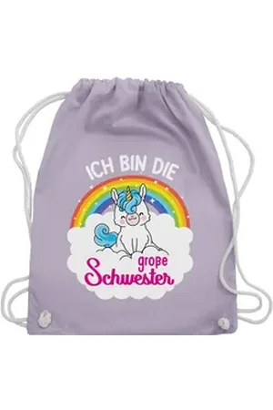 Shirtracer Turnbeutel Ich bin die große Schwester - Einhorn, Große Schwester lila