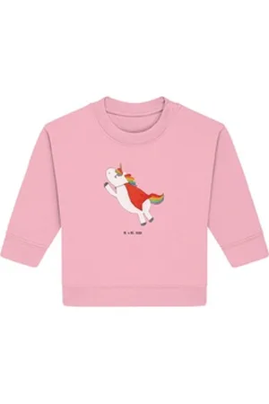 Mr. & Mrs. Panda Longpullover Einhorn Super 12. - 18. Monat - Cotton Pink - Geschenk, Freundin, Uni (1-tlg) rosa 12. - 18. Monat
