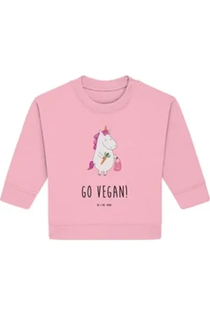 Mr. & Mrs. Panda Longpullover Einhorn Vegan 12. - 18. Monat - Cotton Pink - Geschenk, Rohkost, Vega (1-tlg) rosa 12. - 18. Monat