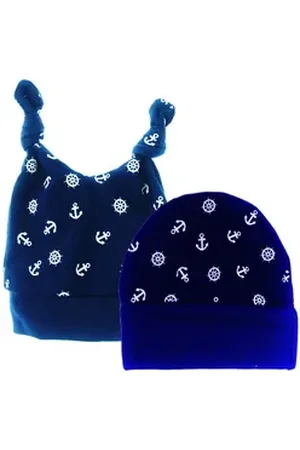 La Bortini Erstlingsmütze Mütze Baby Mützen 2er Pack 34 36 38 40 42 44 blau 36-38cm KU