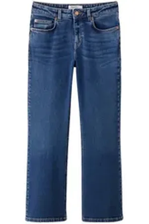 hessnatur 5-Pocket-Jeans BetterRecycling Flared aus Bio-Denim (1-tlg) blau 32/29