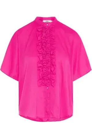 0039 Italy Kurzarmbluse Bluse DAISY aus Baumwolle gelb S