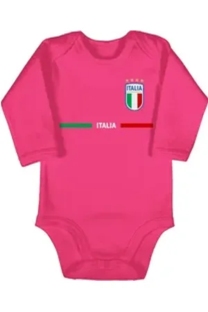 Shirtracer Shirtbody Italien Trikot Wappen, Italia mit Stolz, Italienisches Fan-Motiv 2026 Fussball WM Fanartikel Baby rosa 6/12 Monate