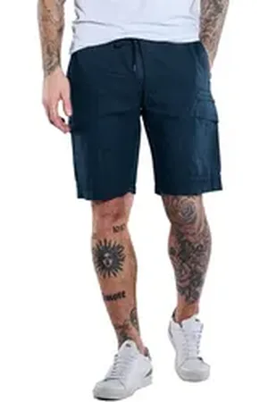 EMILIO ADANI Cargobermudas Cargo-Bermuda mit Leinenanteil blau 54; XL