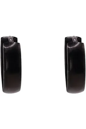 Heideman Paar Ohrstecker Tulli schwarz farben (Ohrringe, inkl. Geschenkverpackung), Ohrcreolen Männer schwarz