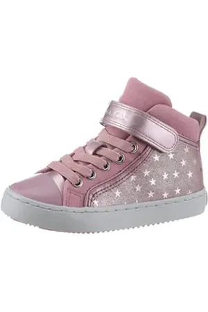 Geox J KALISPERA GIRL I Sneaker High Top Sneaker, Schnürboots, Freizeitschuh mit Gummizug rosa 37 EU