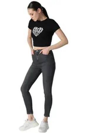 Colins Girlfriend-Jeans 760 Diana Super Slim Fit High Waist Skinny Leg Grey Jean Damenhose 24-28