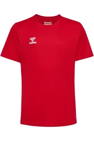 Hummel T-Shirt HMLESSENTIAL JERSEY S/S KIDS (1-tlg) für Kinder rot 140