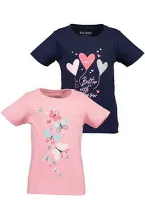 Blue Seven T-Shirt Mädchen T-Shirts REPEAT MARKETPLACE - 2er Pack (2-tlg) bunt 92