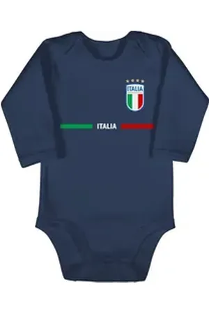 Shirtracer Shirtbody Italien Trikot Wappen, Italia mit Stolz, Italienisches Fan-Motiv 2026 Fussball WM Fanartikel Baby blau 12/18 Monate
