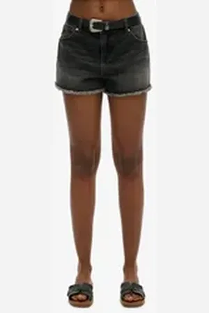 Superdry Jeanshotpants MID RISE DENIM HOT SHORT schwarz 27