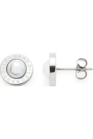 Leonardo Paar Ohrstecker Damen-Ohrstecker Edelstahl, Sonstiges weiß