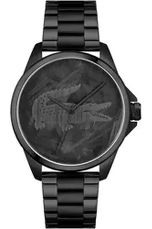 Lacoste Quarzuhr LE CROC 2011396, Armbanduhr, Herrenuhr, Edelstahlarmband, analog schwarz