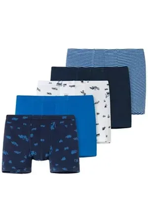 Schiesser Retro Boxer 5er Pack Kids Boys 95/5 Organic Cotton (Spar-Set, 5-St) Retro Short / Pant - Baumwolle - ohne Eingriff blau 92