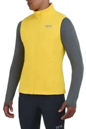 TCA Funktionsweste Herren Flyweight Windweste mit Reißverschlusstaschen - Gelb, XXL (1-tlg) gelb XXL