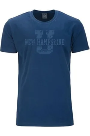 Ahorn T-Shirt NEW HAMPSHIRE mit coolem Frontprint blau 5XL