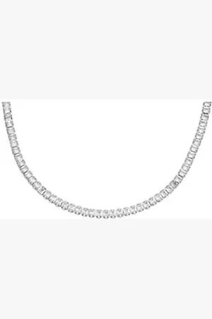 Fossil Kette ohne Anhänger Halskette Damen Heritage D-Link Glitz Edelstahl 50 cm JA7271040