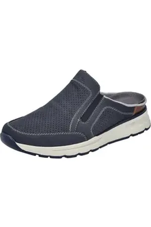 Rieker Clog, Sommerschuh, Hausschuh mit seitlichen Stretcheinsätzen blau 40 EU