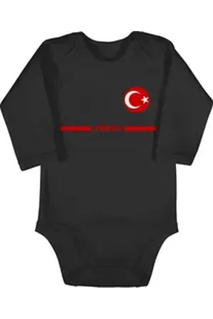 Shirtracer Shirtbody Türkei Trikot Wappen, Türkiye mit Stolz, Türkisches Fan-Motiv 2026 Fussball WM Fanartikel Baby schwarz 3/6 Monate