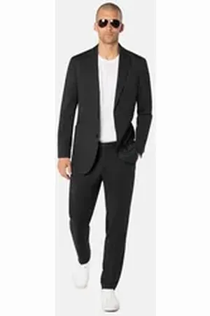 Benvenuto Anzug Anzug MATTEO MESSINA J Modern-Fit (2-tlg) mit klassischem Reverskragen schwarz 50