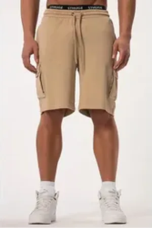 STHUGE Schlupfhose Cargo-Bermuda Elastikbund Sweat Relaxed Fit braun|rosa 5XL