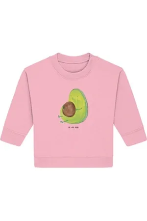 Mr. & Mrs. Panda Longpullover Avocado Pfeifen 12. - 18. Monat - Cotton Pink - Geschenk, Veggie, Ern (1-tlg) rosa 12. - 18. Monat