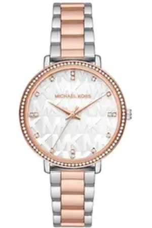 Michael Kors Quarzuhr Damen-Uhr Pyper Quarz Edelstahl-Armband Goldton MK4667
