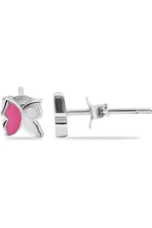 Akzent Ohrring-Set Shana 925/- Echt Silber Kinder Ohrstecker "Shana", Schmetterling, (Paar), Mädchen Ohrring silberfarben