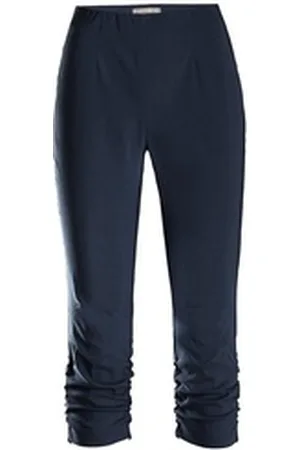 STEHMANN Caprihose Maria-530-14060 elastischer Bund, seitliche Raffung am Bein, ohne Verschluss blau 48