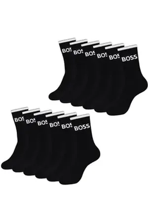 HUGO BOSS Freizeitsocken QS Stripe CC (6-Paar) mit plakativem -Logo schwarz 43-46