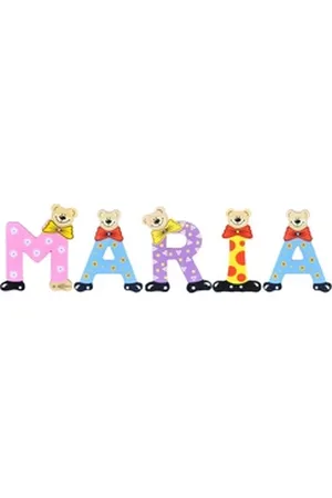 Playshoes Deko-Buchstaben (Set, 5 St), Kinder Holz-Buchstaben Namen-Set "MARIA" in bunten Farben bunt