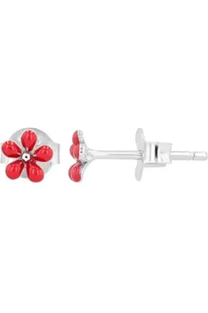 Akzent Ohrring-Set Flaminia "Flaminia" 925/- Echt Silber Blümchen Ohrstecker, (Paar), Mädchen Ohrring silberfarben