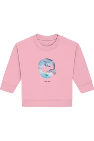 Mr. & Mrs. Panda Longpullover Walfisch Thunfisch 12. - 18. Monat - Cotton Pink - Geschenk, Baby Bul (1-tlg) rosa 12. - 18. Monat