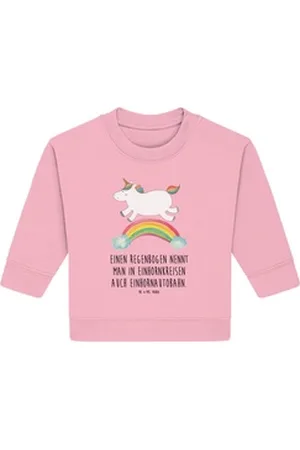 Mr. & Mrs. Panda Longpullover Einhorn Regenbogen 12. - 18. Monat - Cotton Pink - Geschenk, Einhornp (1-tlg) rosa 12. - 18. Monat
