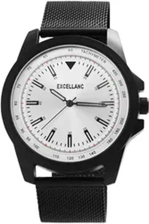 Excellanc Quarzuhr EX0565 Herrenuhr mit Edelstahlmeshband, Herrenuhr Edelstahl