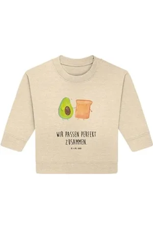 Mr. & Mrs. Panda Longpullover Avocado Toast 12. - 18. Monat - Natural Raw - Geschenk, Toastbrot, Pä (1-tlg) weiß 12. - 18. Monat