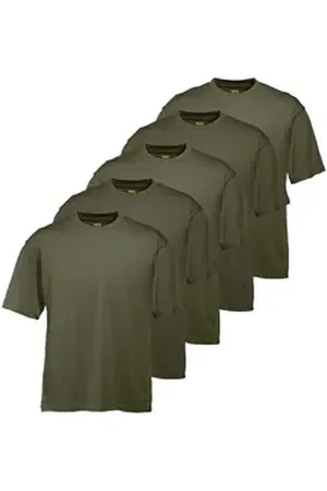 Wald & Forst T-Shirt T-Shirts 5er-Pack grün 4XL