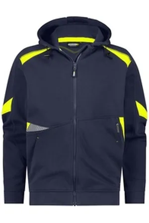 Dassy Kurzjacke Kapuzensweatshirt Santos blau|gelb XL