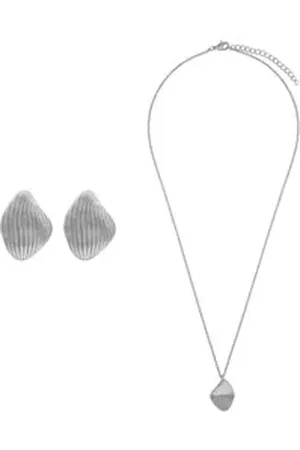 Heideman Collier Olea und Isalie silberfarben poliert (inkl. Geschenkverpackung), Geschenkset Damen mit Halskette und Ohrring silberfarben