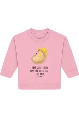 Mr. & Mrs. Panda Longpullover Igel Beten 12. - 18. Monat - Cotton Pink - Geschenk, Leben, Dankbar s (1-tlg) rosa 12. - 18. Monat