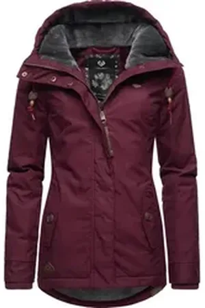 Ragwear Winterjacke Monade Damen Winterparka mit Kapuze und m. Fleece gefüttert rot XL (42)