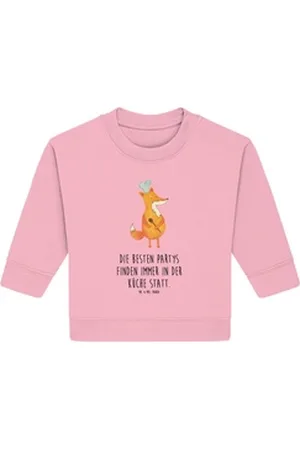 Mr. & Mrs. Panda Longpullover Fuchs Koch 6. - 12. Monat - Cotton Pink - Geschenk, Bäcker, Köche, Ab (1-tlg) rosa 6. - 12. Monat