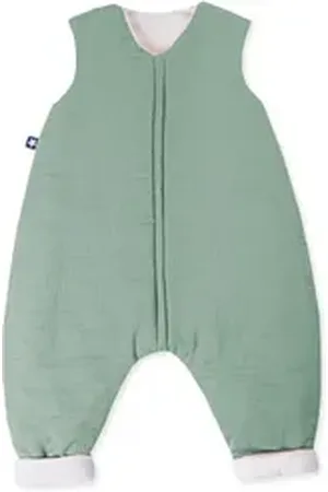 Julius Zöllner Babyschlafsack grün Jumper gefüttert Musselin 104 (1 tlg), Schlafsack Babyschlafsack bunt