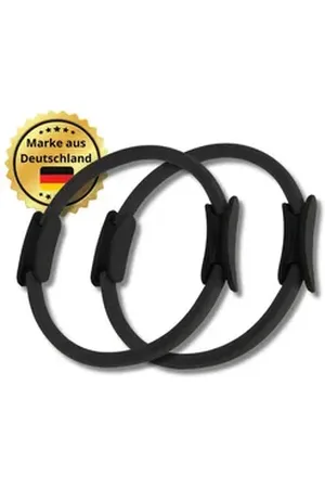 Bennett Winch Pilates-Ring Ganzkörpertraining im Set (2, 5 oder 10 Stück), Umweltfreundlich (2-tlg), Ideal für jedes Geschlecht, jedes Alter und jedes Trainingslevel schwarz