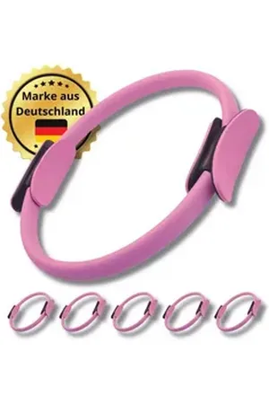 Bennett Winch Pilates-Ring Ganzkörpertraining im Set (2, 5 oder 10 Stück), Umweltfreundlich (5-tlg), Ideal für jedes Geschlecht, jedes Alter und jedes Trainingslevel rosa