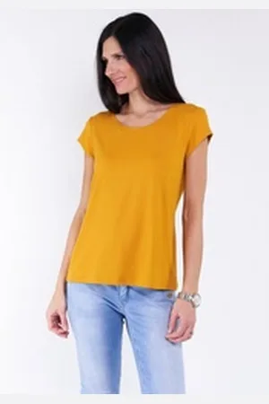 Seidel Moden T-Shirt mit Kappenärmel, MADE IN GERMANY gelb 50