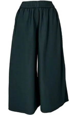 GURU-SHOP Relaxhose Bequeme Palazzohose, weite Marlenehose, Boho.. alternative Bekleidung schwarz M